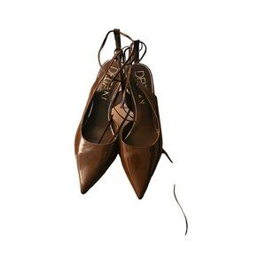 Deltan Leather Upper Pump Shoes. Brown Color. Womens U.S. size 11M